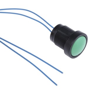 ITW Switches 49-59 Series Momentary Panel Mount Push Button Switch, SPST, 16 mm Cutout, Green Actuator, IP67, 250 V 49-59113