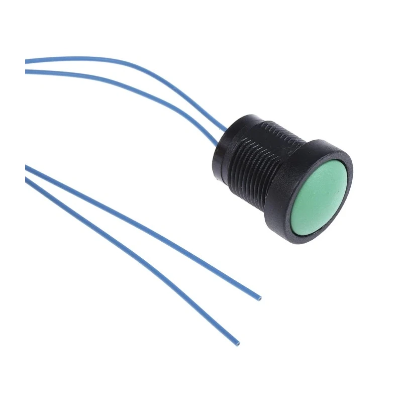 ITW Switches 49-59 Series Momentary Panel Mount Push Button Switch, SPST, 16 mm Cutout, Green Actuator, IP67, 250 V 49-59113