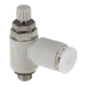SMC AS Series Speed Controller Metric Stainless Steel Elbow Flow Regulator with One-Touch Connections AS1201FG-M5-04
