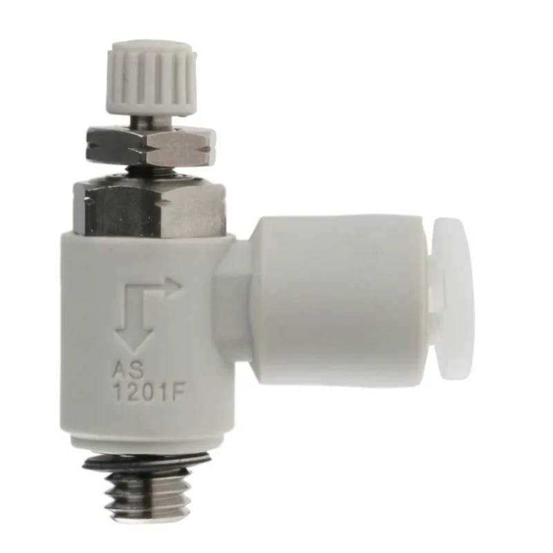 SMC AS Series Speed Controller Metric Stainless Steel Elbow Flow Regulator with One-Touch Connections AS1201FG-M5-04