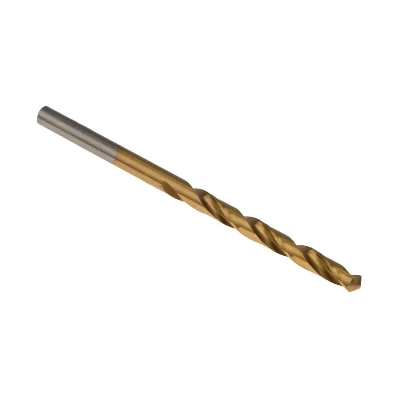 RS PRO High-Speed Steel (HSS) Titanium Nitride Coated Jobber Drill Bit 4.3mm Diameter, 80mm Overall Length, 47mm 213-815