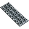 RS PRO Cylindrical Polyurethane Self-Adhesive Feet 22.3 mm Diameter 10.2 mm Width x 10.2 mm Length SJ5009