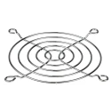 ebm-papst Steel Finger Guard for 80 mm Fans, 71.5 mm Hole Spacing, 77 mm Width and Height LZ22K