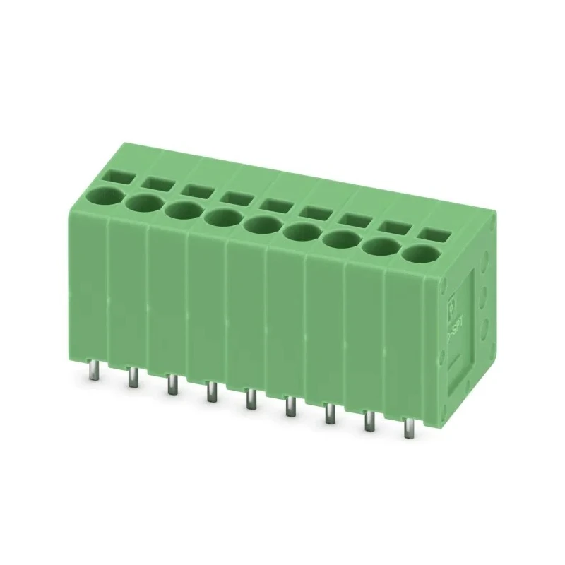 Phoenix Contact SPT 1.5/9-V-3.5 Series PCB Terminal Block, 9-Contact, 3.5 mm Pitch, Female, 400V, Spring Cage 1990928