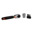 Bahco 25-Piece 1/4 in Standard Socket Set Alloy Steel, Matt Finish, 4 to 13 mm SL25
