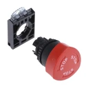 BACO Red Stop, Turn to Reset Push Button Head 22 mm Cutout Diameter IP66 
