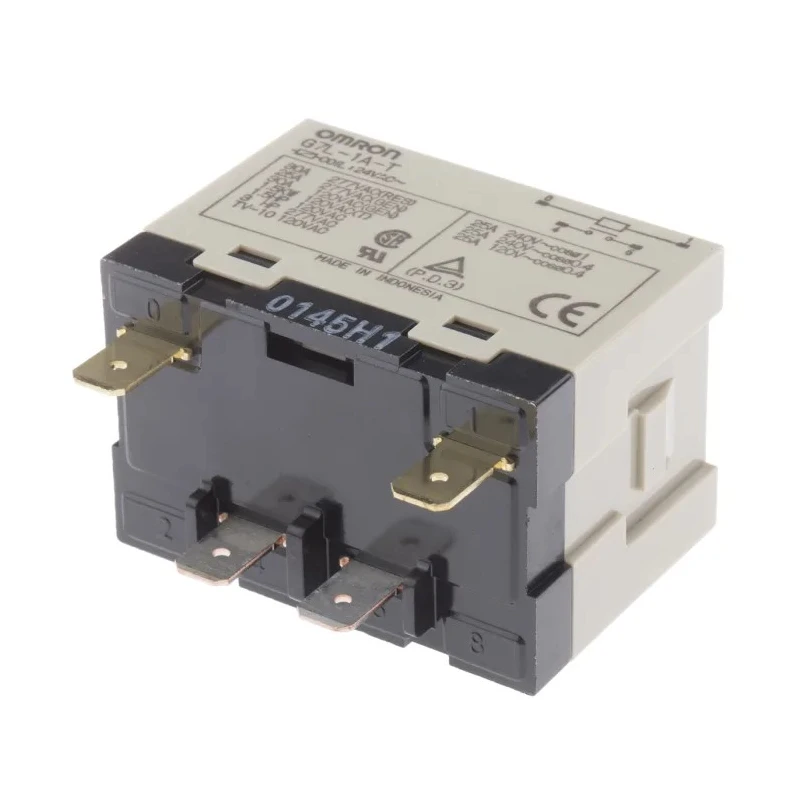 Omron Panel Power Relay 24V AC Coil Voltage 30A Switching Current SPST Quick Connect Terminals G7L-1A-T AC24