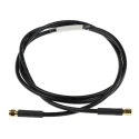 RS PRO Male SMA to Male SMA RG233 Coaxial Cable 1.5 m 50 Ω Black Terminated RG233