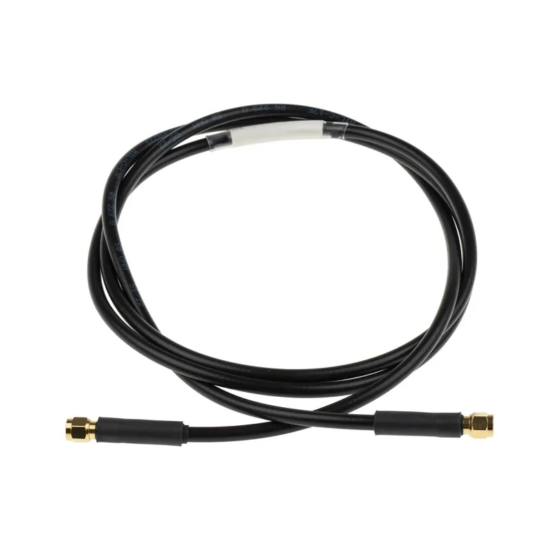 RS PRO Male SMA to Male SMA RG233 Coaxial Cable 1.5 m 50 Ω Black Terminated RG233
