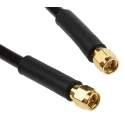 RS PRO Male SMA to Male SMA RG233 Coaxial Cable 1.5 m 50 Ω Black Terminated RG233