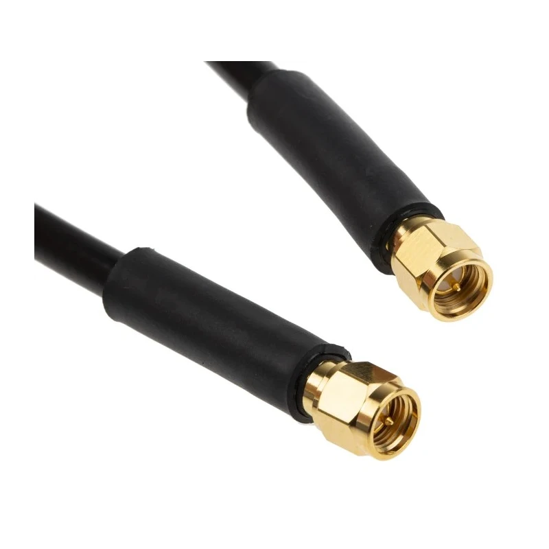 RS PRO Male SMA to Male SMA RG233 Coaxial Cable 1.5 m 50 Ω Black Terminated RG233