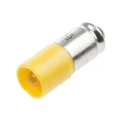 RS PRO Yellow Indicator Lamp Single Chip, 12 V AC/DC, Midget Groove Base, 6 mm Diameter 204-142