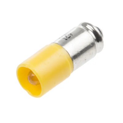 RS PRO Yellow Indicator Lamp Single Chip, 12 V AC/DC, Midget Groove Base, 6 mm Diameter 204-142
