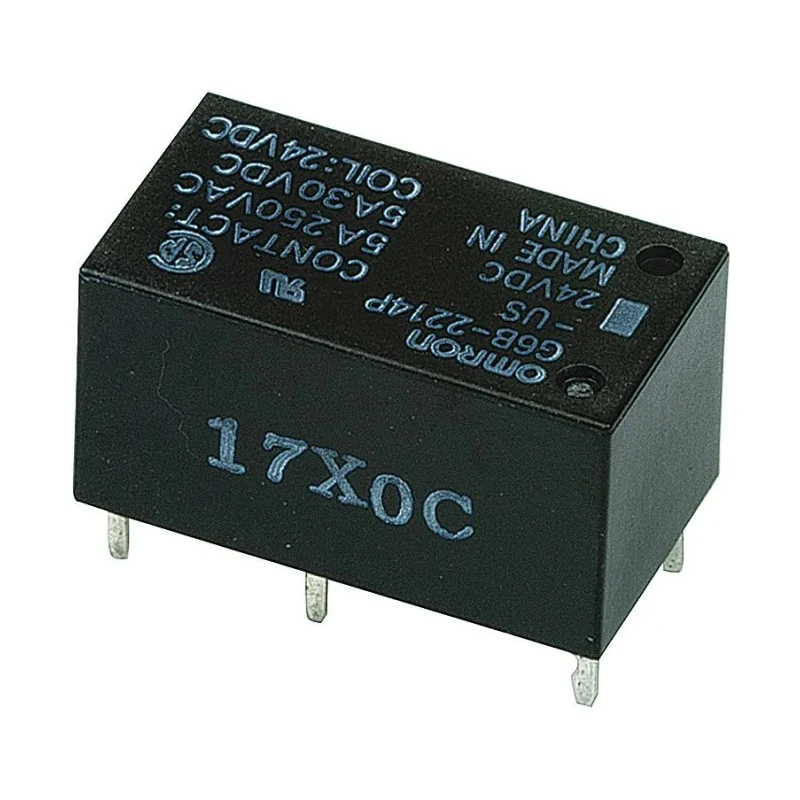 Omron Subminiature PCB Power Relay 24V DC Coil 5A Switching Current DPST G6B-2214P-US DC24