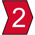 HellermannTyton Helagrip Slide-On Cable Marker for 1 to 3 mm Cable Diameter, Pre-Printed Legend "2", Red Marker 901-10269