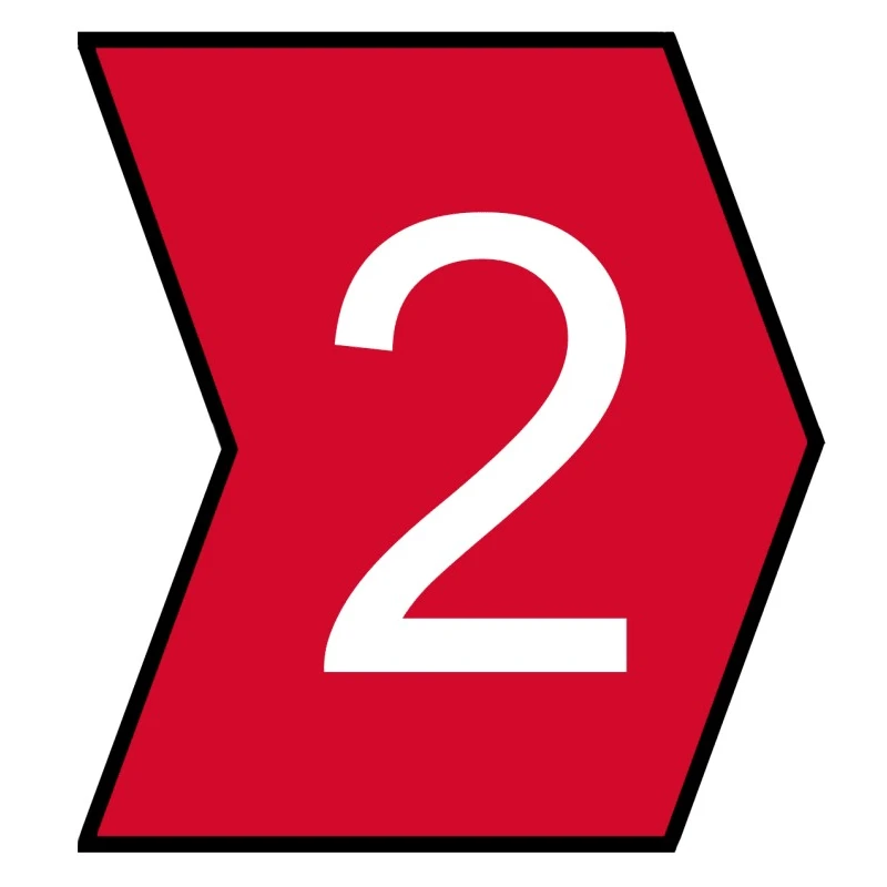 HellermannTyton Helagrip Slide-On Cable Marker for 1 to 3 mm Cable Diameter, Pre-Printed Legend "2", Red Marker 901-10269