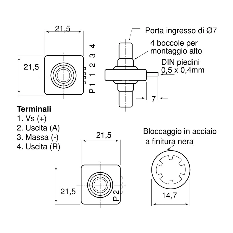 Honeywell Technologies Pressure Sensor 140 bar Breaking Pressure Plastic Body - 176PC14HD2