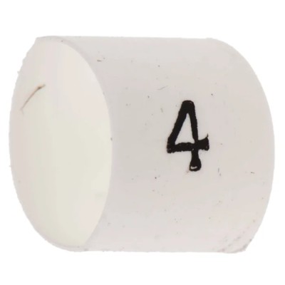TE Connectivity Heatshrink Pre-Printed Cable Marker White for 2-6 mm Cable TRSA-1019/E/1/4