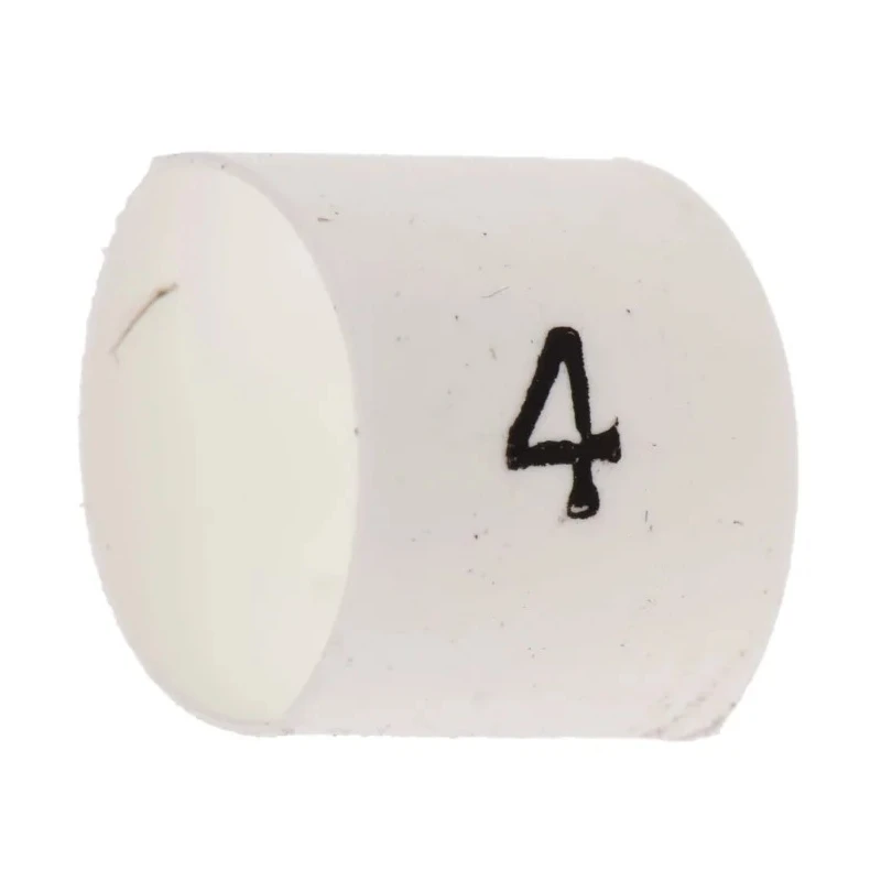 TE Connectivity Heatshrink Pre-Printed Cable Marker White for 2-6 mm Cable TRSA-1019/E/1/4