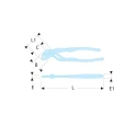 Facom 1-Piece Water Pump Plier 185mm Overall Length, 48mm Jaw Length, Twin Slip Joint Multigrip Pliers 181A.18CPEPB
