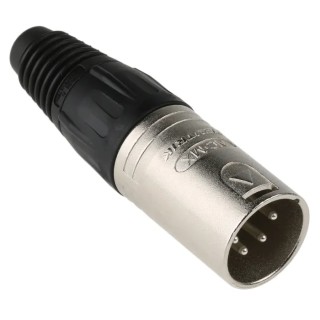 RS PRO Cable XLR Connector, Straight Orientation, 4 Contacts, Male, 50V, 10A, Silver over Nickel Plating NC4MX