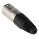 RS PRO Cable XLR Connector, Straight Orientation, 4 Contacts, Male, 50V, 10A, Silver over Nickel Plating NC4MX