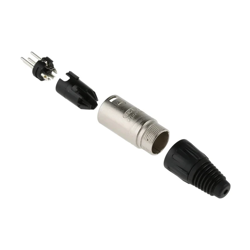 RS PRO Cable XLR Connector, Straight Orientation, 4 Contacts, Male, 50V, 10A, Silver over Nickel Plating NC4MX