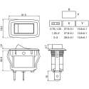 RS PRO SPST On-Off Rocker Switch Panel Nylon Housing Quick Connect Terminals IP66 16A 250V ac 419-700