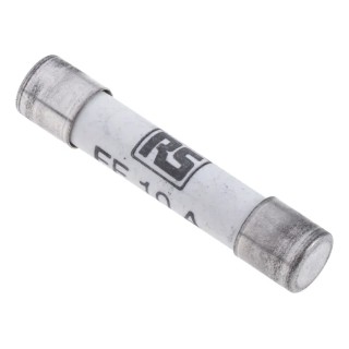 RS PRO 10A FF Ceramic Cartridge Fuse, 6.3 x 32 mm, Super Fast Acting, 600V, Ceramic Body 420-218