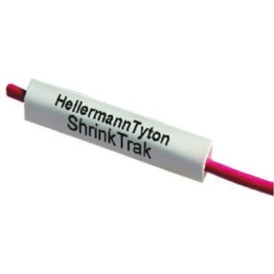HellermannTyton Yellow Print Heat Shrink Labels 24 mm Width, 24 mm Length, 500 Per Pack 553-50022 HST6-2YE-S-PO-X-YE