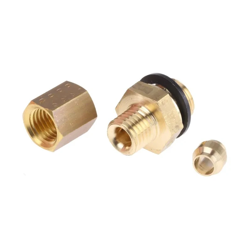 Legris Pneumatic Brass Pipe Fitting Compression Coupler Male G 1/8 in to Female Metric 4 mm 0101 04 10