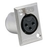 Amphenol Industrial Panel XLR Connector Straight 3 Way Female 133V Tin Plating AC3FPZ
