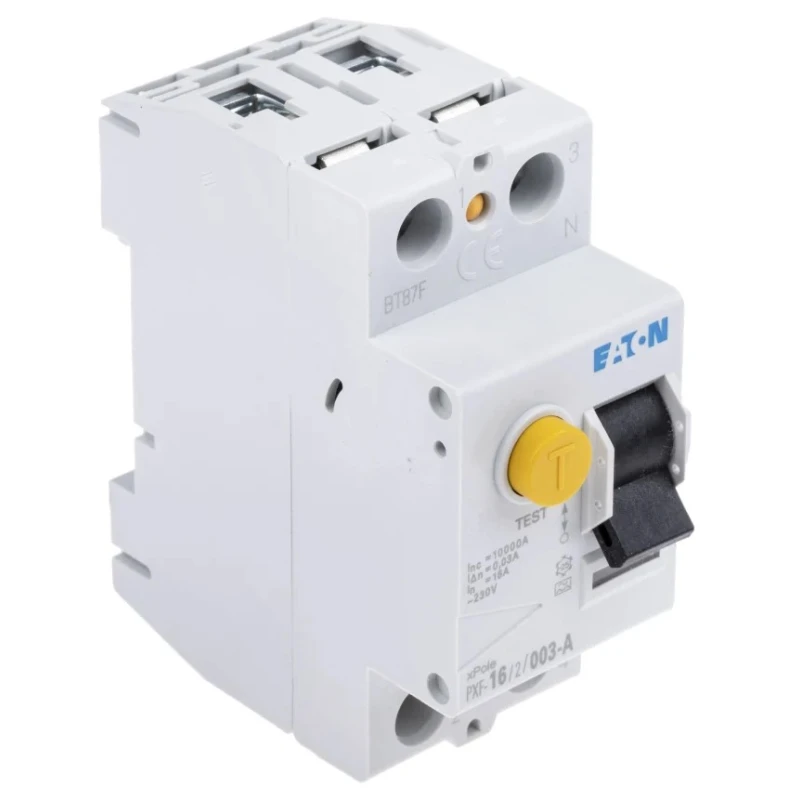 Eaton Residual Current Circuit Breaker 16A 1-Pole 30mA Type A 500A Breaking Capacity 230V AC 236730 PXF-16/2/003-A