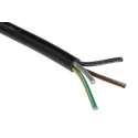 RS PRO 4 Core Flexible PVC Insulated Power Cable, Black, 0.75mm², 70°C, 100 m, Stranded Copper Conductor 491-904