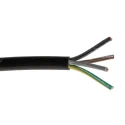 RS PRO 4 Core Flexible PVC Insulated Power Cable, Black, 0.75mm², 70°C, 100 m, Stranded Copper Conductor 491-904