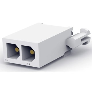 TE Connectivity Mini-Universal MATE-N-LOK Series Straight Through Hole PCB Header 2 Contacts 4.14 mm Pitch 1 Row 1-770166-1