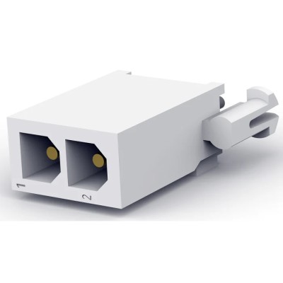 TE Connectivity Mini-Universal MATE-N-LOK Series Straight Through Hole PCB Header 2 Contacts 4.14 mm Pitch 1 Row 1-770166-1