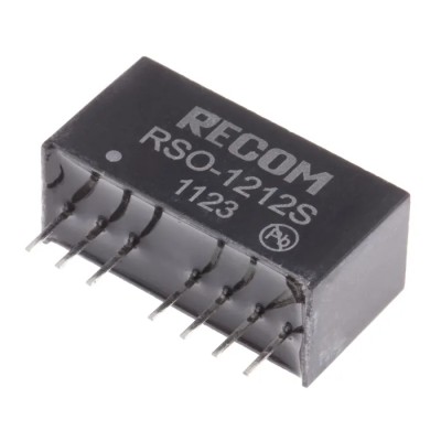 Recom DC/DC Converter, 12V DC Output, 83 mA, 18V DC Max Input, 9V Min Input, 1W Power, Through Hole Mount RSO-1212S
