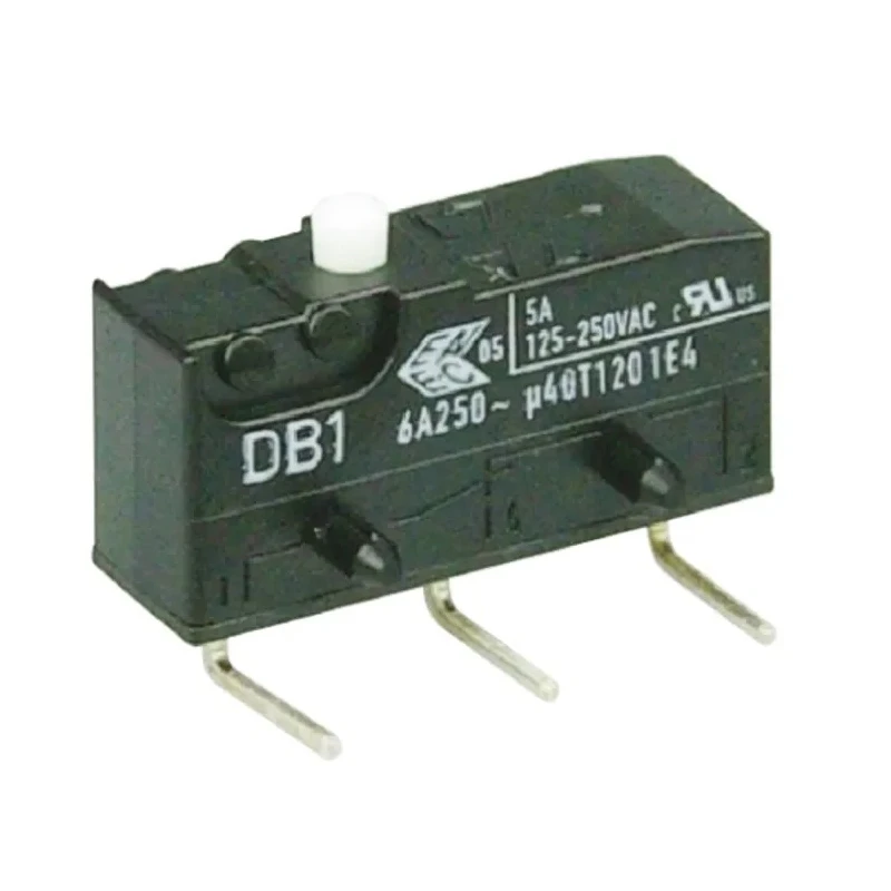 ZF Button Micro Switch Through Hole Terminal 6A 250V AC SPDT IP50 DB1C-D2AA