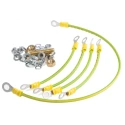 RS PRO Earthing Kit Complete with Ring Terminal Terminated-Earth Cables and Hardware for Safe Electrical Grounding 528-983