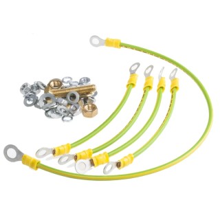 RS PRO Earthing Kit Complete with Ring Terminal Terminated-Earth Cables and Hardware for Safe Electrical Grounding 528-983