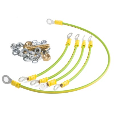 RS PRO Earthing Kit Complete with Ring Terminal Terminated-Earth Cables and Hardware for Safe Electrical Grounding 528-983