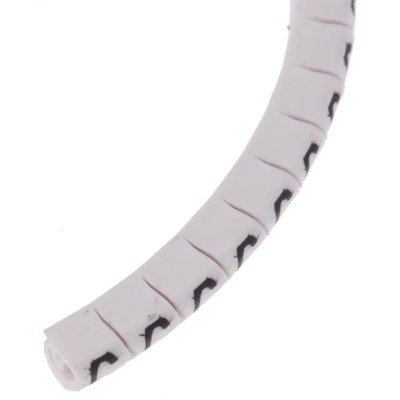 HellermannTyton Helagrip Slide-On Cable Marker Black Pre-Printed Legend "C" for 1 mm to 3 mm Cable Diameter 901-10403
