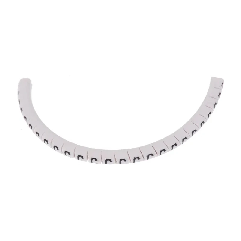 HellermannTyton Helagrip Slide-On Cable Marker Black Pre-Printed Legend "C" for 1 mm to 3 mm Cable Diameter 901-10403