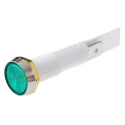 Arcolectric (Bulgin) Ltd 0275 Series Green Indicator Panel Mount, 24V, 22mA, Solder Tab Termination, IP67, Flush C027500FAL