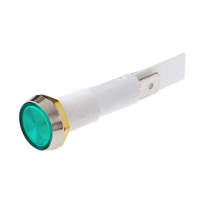 Arcolectric (Bulgin) Ltd 0275 Series Green Indicator Panel Mount, 24V, 22mA, Solder Tab Termination, IP67, Flush C027500FAL