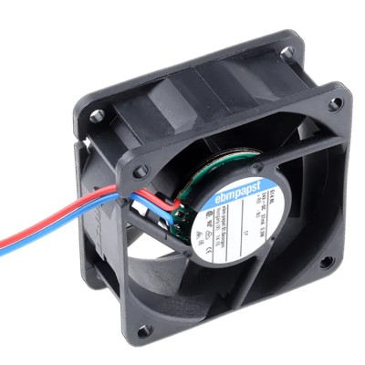 ebm-papst 600 N Series Axial Fan 24V DC 21 m³/h Airflow 800 mW Power Consumption 2500 RPM 60 mm x 60 mm x 25.4 mm 614NL
