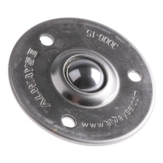 ALWAYSE Ball Transfer Unit with 19 mm Diameter Stainless Steel 3-Hole Flange Mount 61 mm Flange Diameter 300615