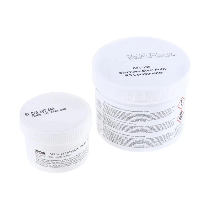 ITW Devcon Stainless Steel Putty (ST) Resin and Hardener Adhesive Two-Part Epoxy Compound 500 g Tub 691-189
