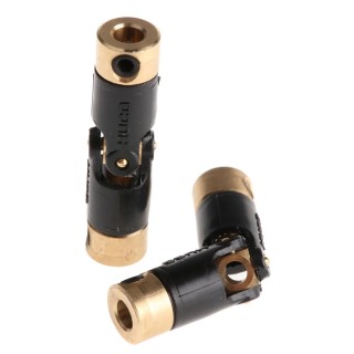 Huco Universal Joint 1 Plain Bored Hub 7.1mm Diameter 27.2mm Length Brass 45° Max Working Angle 1000rpm 103.06.1414